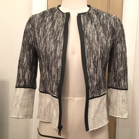 Black and white tweed blazer - Picture 1 of 5